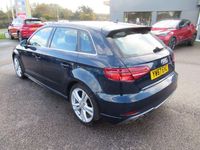 Used Audi A3 S-Line 150 HP (110 kW) 2017 Blue Hatchback