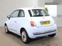 Used Fiat 500 Lounge 69 HP (50 kW) 2009 Blue Cabriolet