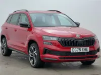 Used Skoda Karoq SportLine 150 HP (110 kW) 2025 Velvet red metallic SUV