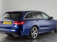 Used Mercedes C350e AMG line 294 HP (216 kW) 2017 Blue Estate