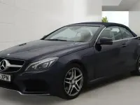 Used Mercedes E220 AMG line 177 HP (130 kW) 2015 Blue Cabriolet