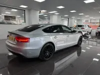 Begagnad Audi A5 Sportback Black Edition 190 HK (139 kW) 2016 Silver Halvkombi
