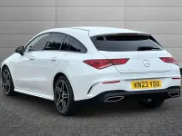 Used Mercedes CLA200 AMG Line Premium 161 HP (118 kW) 2023 Moonstone white Coupe