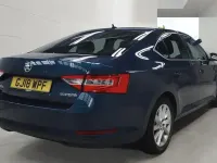 Used Skoda Superb SE Technology 150 HP (110 kW) 2018 Blue Hatchback