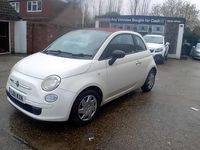 Used Fiat 500 Pop 85 HP (62 kW) 2011 White Cabriolet