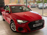 Used Audi A3 Sportback Design 150 HP (110 kW) 2021 Red Hatchback
