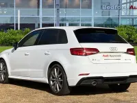 Used Audi A3 Black Edition 113 HP (83 kW) 2019 White Sedan