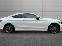 Used Mercedes C200 AMG line 195 HP (143 kW) 2019 Polar white Coupe