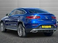 Used Mercedes E300 AMG line 302 HP (222 kW) 2021 Blue Coupe