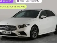 Used Mercedes A180 AMG line 136 HP (100 kW) 2020 White Hatchback