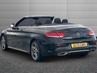 Used Mercedes C220 AMG Line Premium 194 HP (142 kW) 2019 Obsidian black Cabriolet