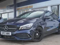 Used Mercedes CLA200 Shooting Brake AMG line 136 HP (100 kW) 2017 Blue Estate