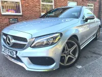 Used Mercedes C220 AMG line 170 HP (125 kW) 2017 Silver Coupe