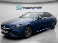 Used Mercedes C300e AMG line 313 HP (230 kW) 2022 Blue Sedan