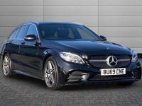 Used Mercedes C220 AMG line 194 HP (142 kW) 2019 Obsidian black Estate