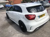 Used Mercedes A200 AMG line 136 HP (100 kW) 2016 White Hatchback