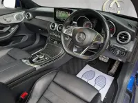 Used Mercedes C200 AMG line 184 HP (135 kW) 2018 Blue Cabriolet