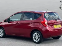 Used Nissan Note Acenta 80 HP (58 kW) 2016 Metallic  magnetic red Hatchback