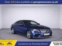 Used Mercedes E220 AMG line 194 HP (142 kW) 2019 Blue Coupe