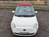 Used Fiat 500 Pop 69 HP (50 kW) 2009 White Cabriolet