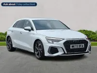 Used Audi A3 Sportback S-Line 110 HP (80 kW) 2022 White Hatchback