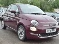Used Fiat 500 Lounge 69 HP (50 kW) 2016 Red Hatchback