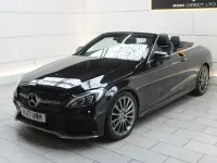 Used Mercedes C220 AMG line 170 HP (125 kW) 2016 Blue Cabriolet