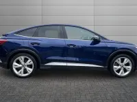 Used Audi Q4 Sportback e-tron S-Line 147 kW (201 HP) 2023 Navarra blue SUV