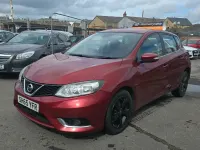 Used Nissan Pulsar Acenta 110 HP (80 kW) 2015 Red Hatchback