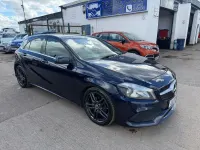 Used Mercedes A200 AMG line 136 HP (100 kW) 2017 Blue Hatchback