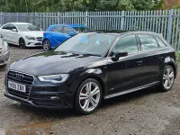 Used Audi A3 Sportback S-Line 110 HP (80 kW) 2015 Black Hatchback