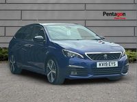 Used Peugeot 308 SW GT-line 128 HP (94 kW) 2019 Blue Estate