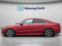 Used Mercedes CLA180 AMG line 136 HP (100 kW) 2021 Red Coupe