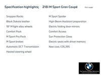 Used BMW 218 M Sport 136 HP (100 kW) 2021 Blue Coupe