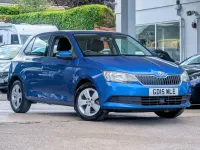 Used Skoda Fabia SE 90 HP (66 kW) 2015 Blue Hatchback
