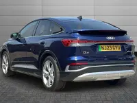 Used Audi Q4 Sportback e-tron S-Line 147 kW (201 HP) 2023 Navarra blue SUV
