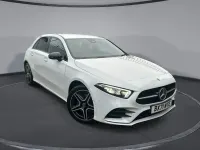 Used Mercedes A250 AMG line 218 HP (160 kW) 2022 White Hatchback
