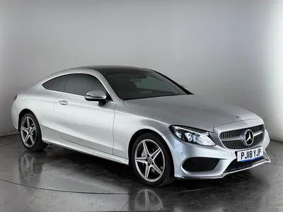 Begagnad Mercedes C250 AMG Line Premium Plus 204 HK (150 kW) 2018 Silver Sportkupé