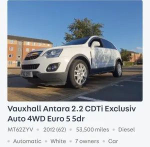 Usado Vauxhall Antara