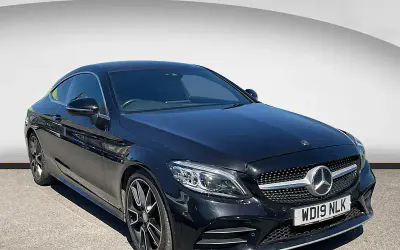 Käytetty Mercedes C300 AMG Line Premium 258 HP (189 kW) 2019 Musta Coupe - kaksiovinen